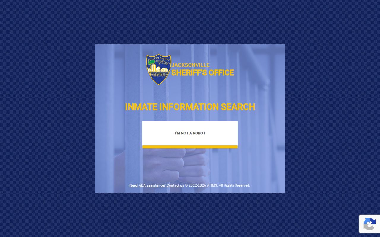 JSO Search by Name form with the active-inmates filter