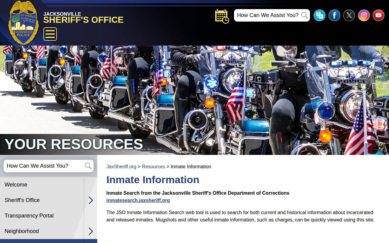 Duval County released mugshots and historical inmate records explanation